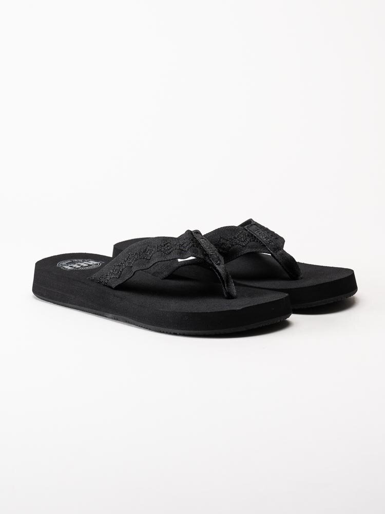 REEF - Sandy - Svarta flip flops i textil