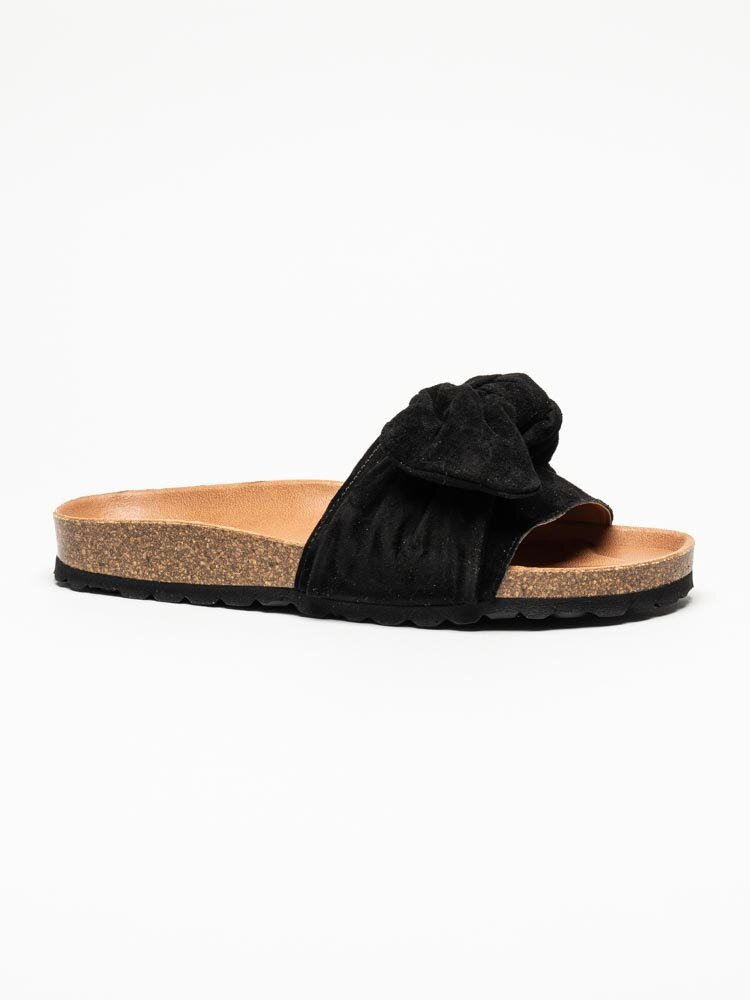 Verbenas - Roxy - Svarta slip in sandaler med rosett
