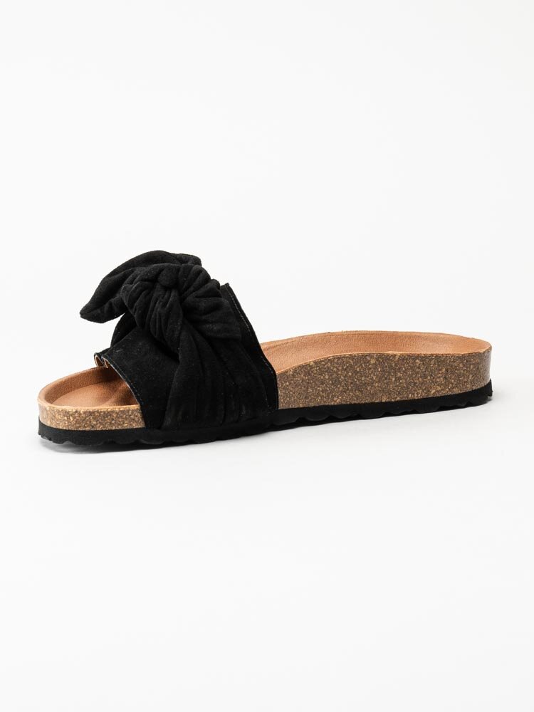 Verbenas - Roxy - Svarta slip in sandaler med rosett
