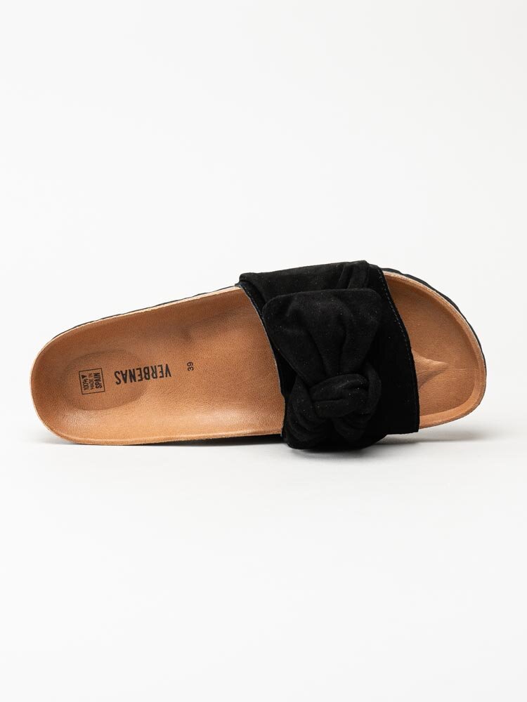 Verbenas - Roxy - Svarta slip in sandaler med rosett