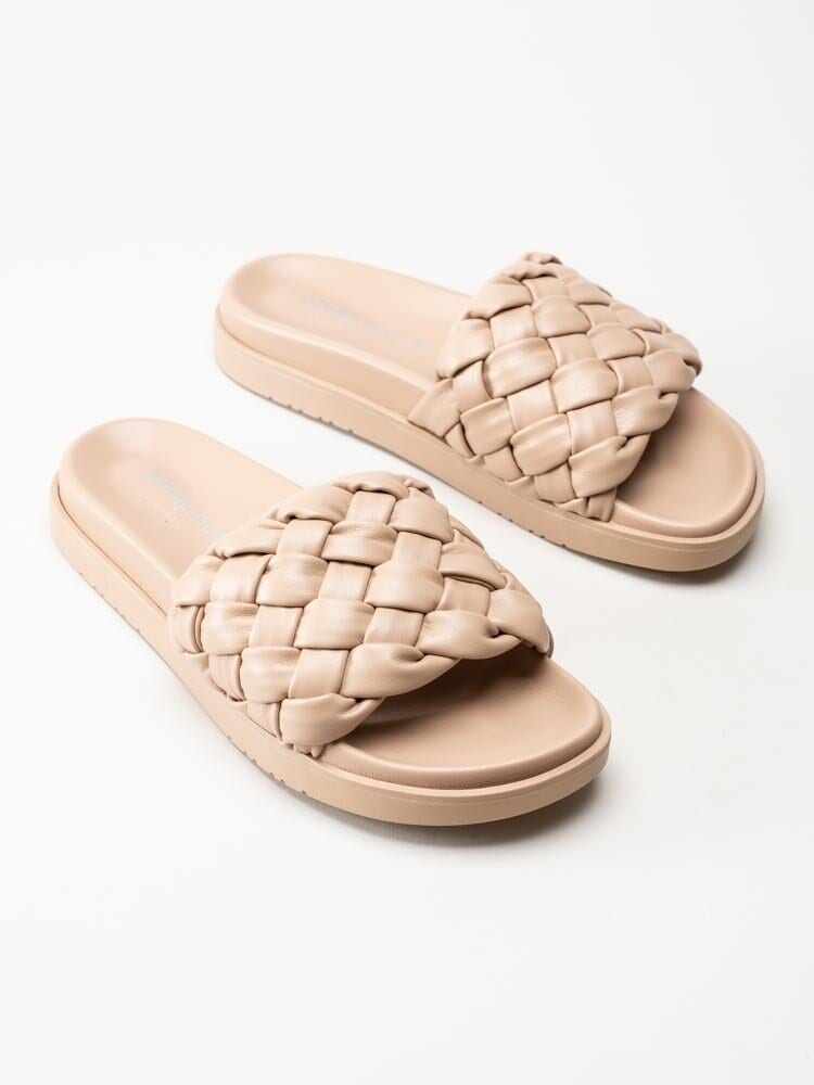 Philip Hog - Elsa - Beige flätade slip in sandaler