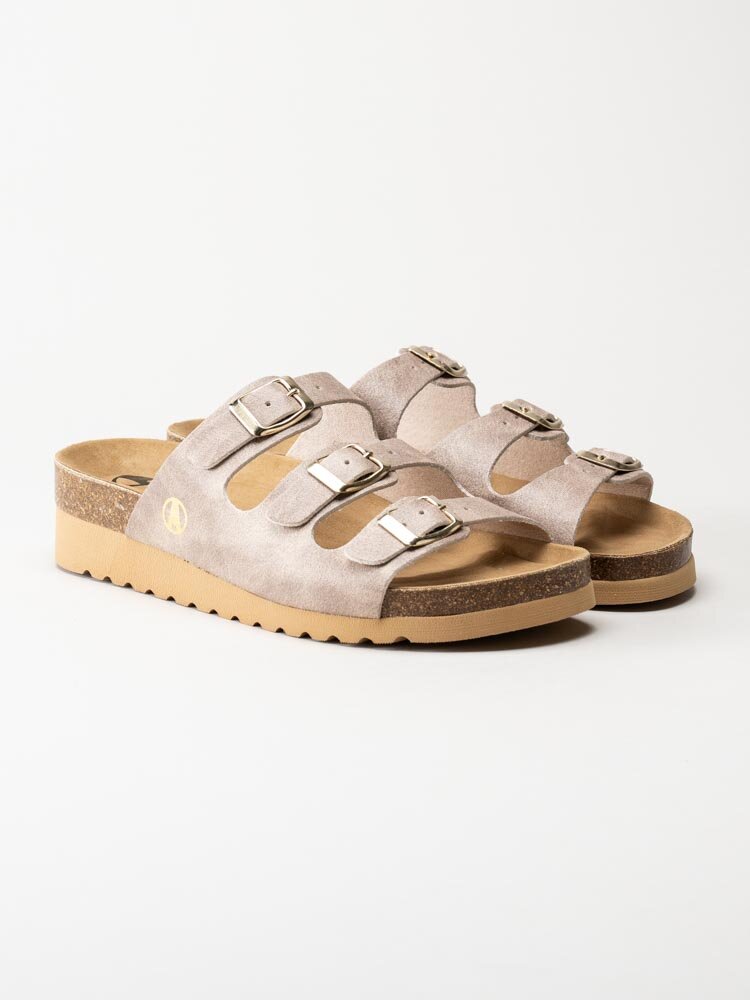 Axelda - Leah Vegan - Beige sandaler i veganskt läder