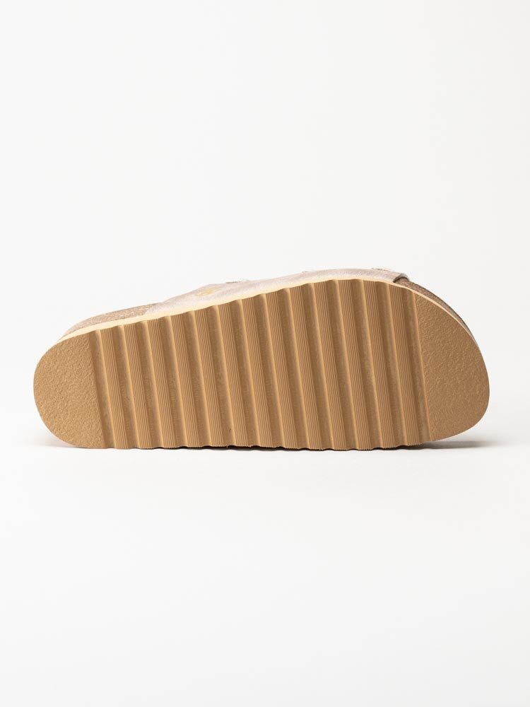 Axelda - Leah Vegan - Beige sandaler i veganskt läder