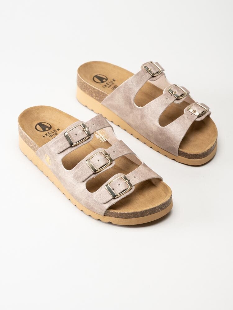 Axelda - Leah Vegan - Beige sandaler i veganskt läder