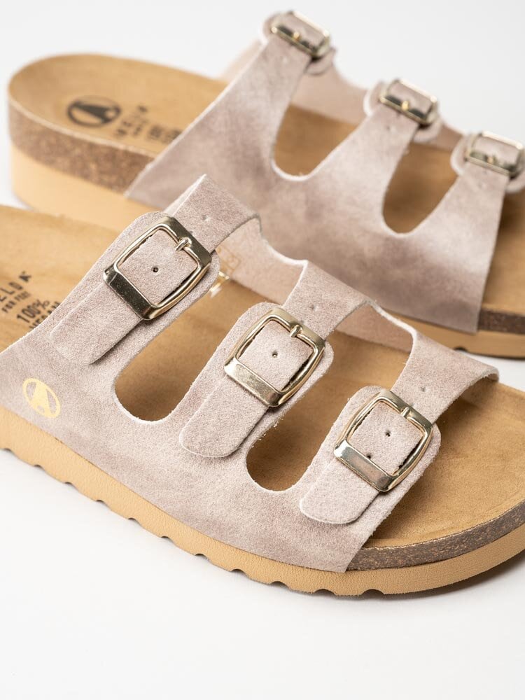 Axelda - Leah Vegan - Beige sandaler i veganskt läder