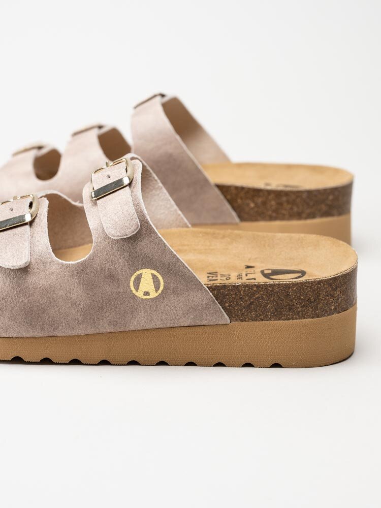 Axelda - Leah Vegan - Beige sandaler i veganskt läder