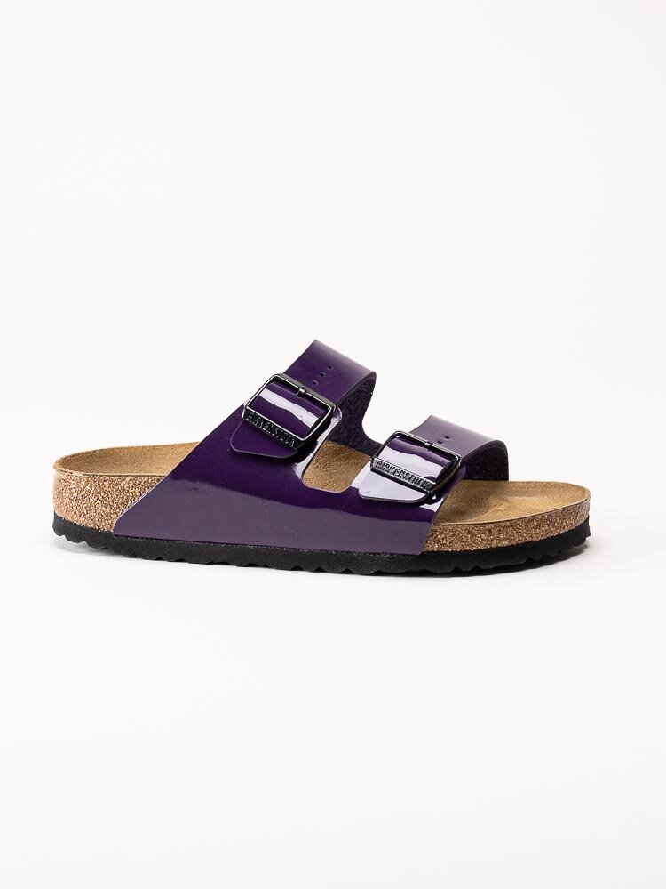 Birkenstock - Arizona Narrow - Lila slip in sandaler i lack