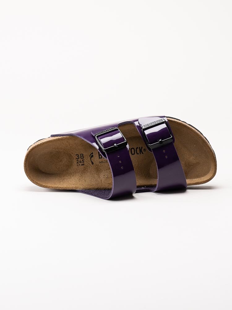 Birkenstock - Arizona Narrow - Lila slip in sandaler i lack