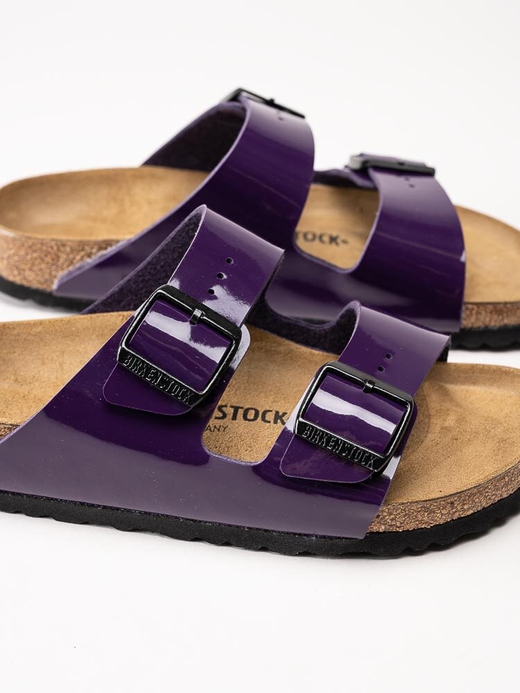 Birkenstock - Arizona Narrow - Lila slip in sandaler i lack
