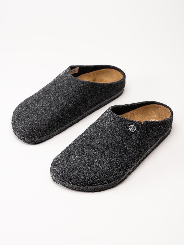 Birkenstock - Zermatt Rivet Regular - Grå slip in ulltofflor