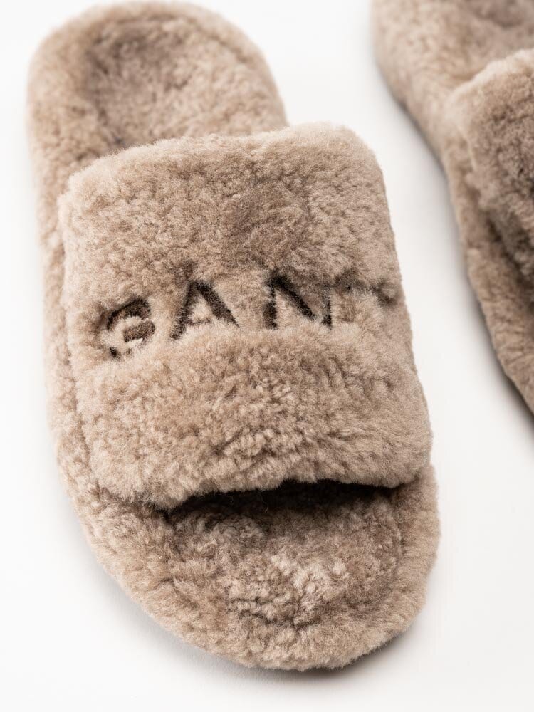 Gant Footwear - Homesy - Beige slip in tofflor i fårskinn