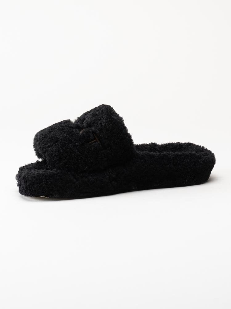 Gant Footwear - Homesy - Svarta slip in tofflor i fårskinn
