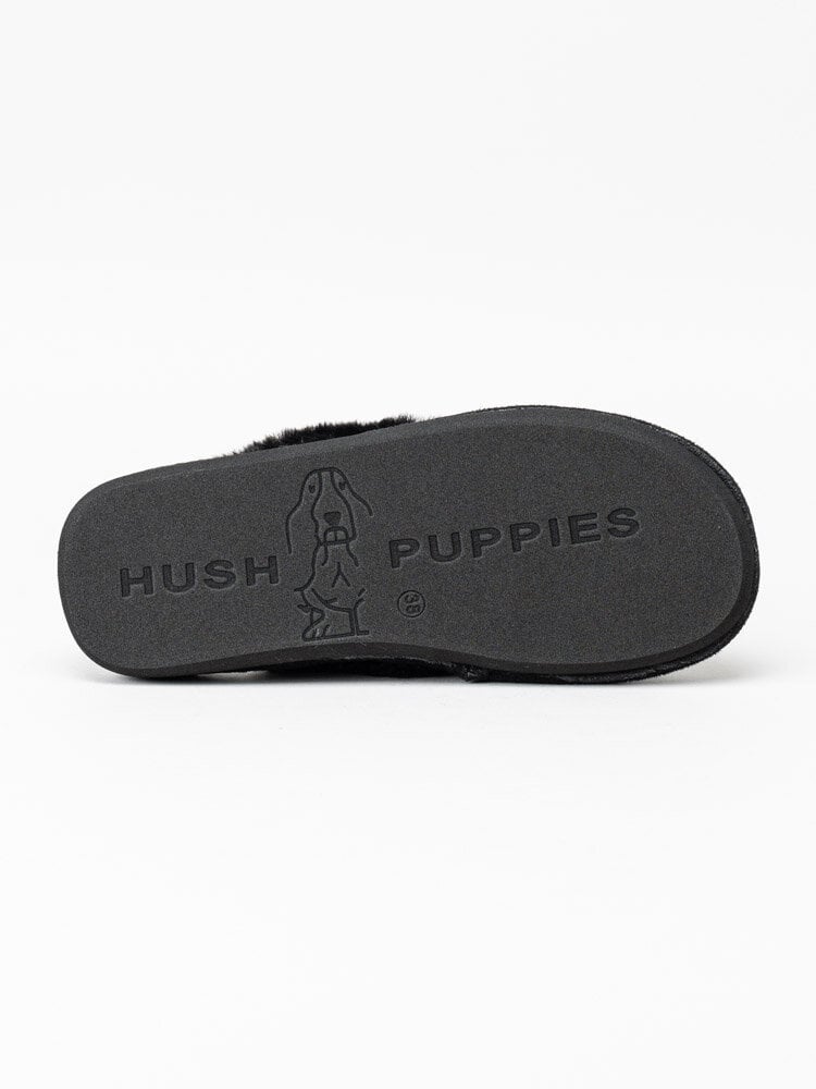 Hush Puppies - Slipper logo - Svarta slip in tofflor
