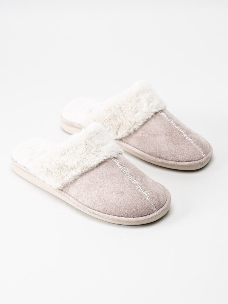 Hush Puppies - Slipper logo - Beige slip in tofflor