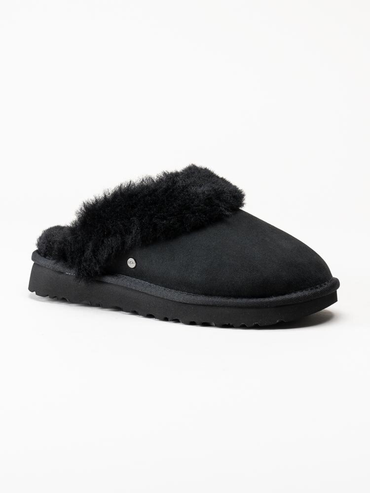 UGG - W Classic Slipper II - Svarta fårskinnsfodrade slip in tofflor