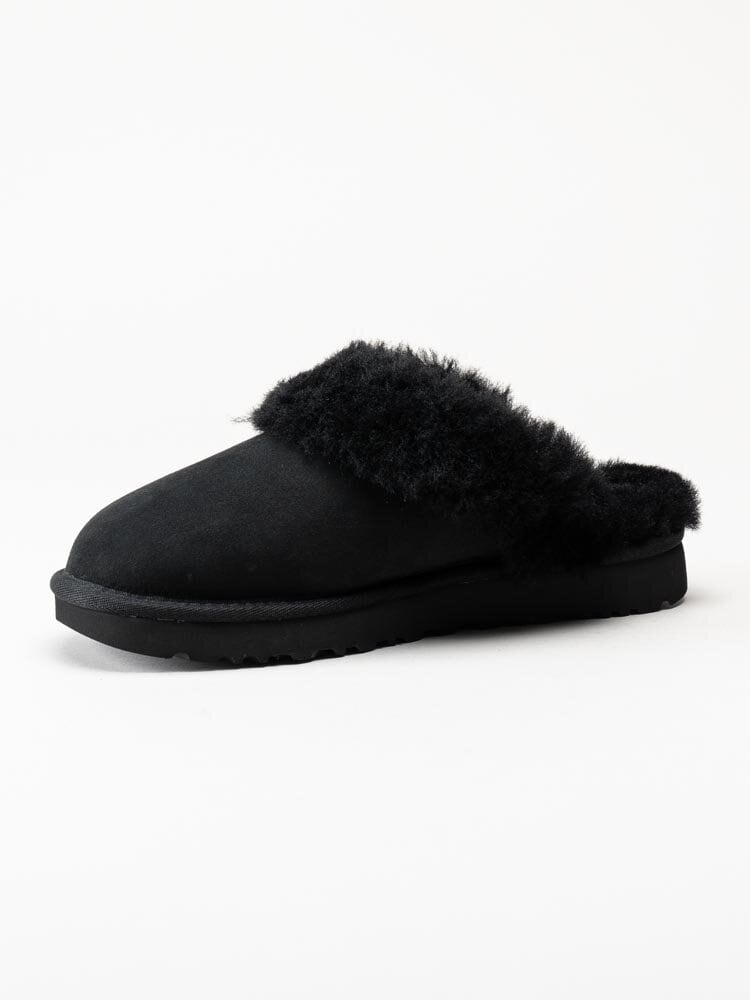 UGG - W Classic Slipper II - Svarta fårskinnsfodrade slip in tofflor