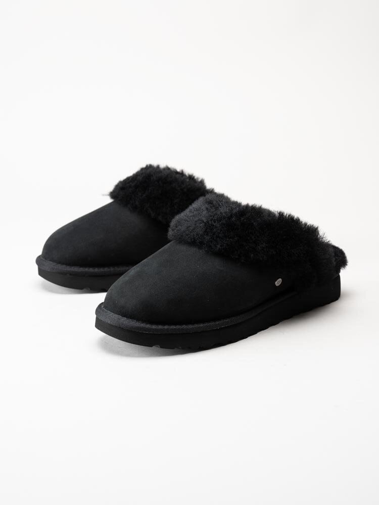 UGG - W Classic Slipper II - Svarta fårskinnsfodrade slip in tofflor