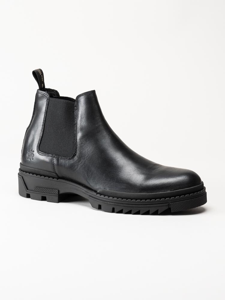 Playboy Footwear - Wulf - Svarta chelsea boots i skinn