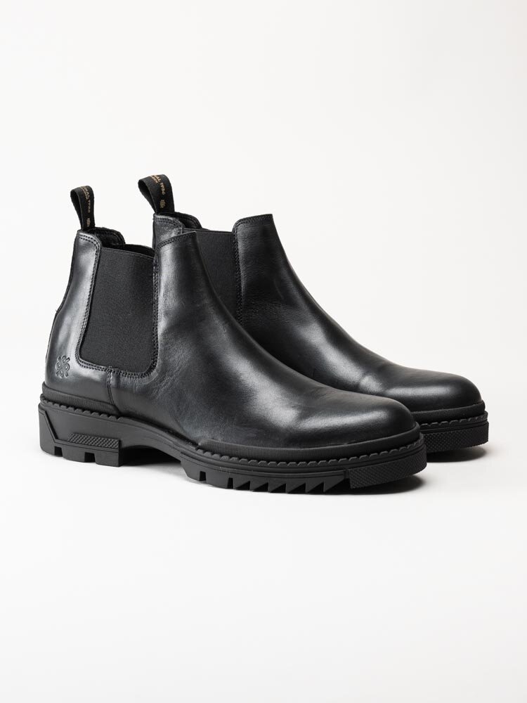 Playboy Footwear - Wulf - Svarta chelsea boots i skinn