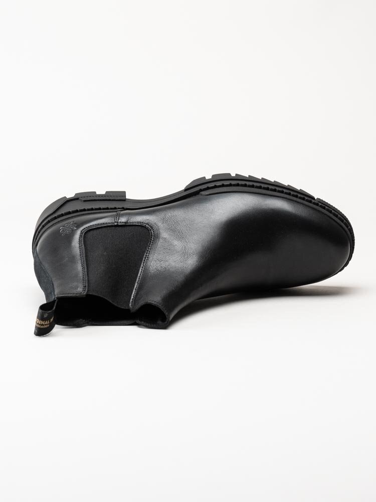 Playboy Footwear - Wulf - Svarta chelsea boots i skinn