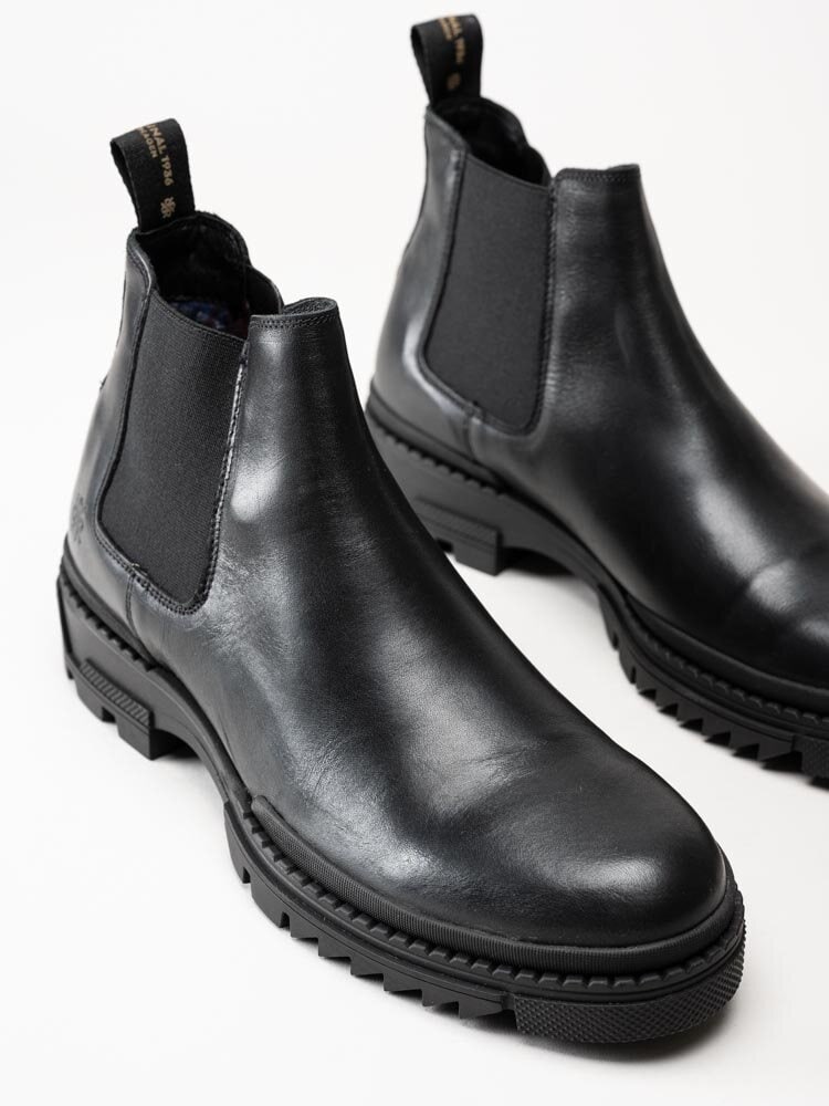 Playboy Footwear - Wulf - Svarta chelsea boots i skinn