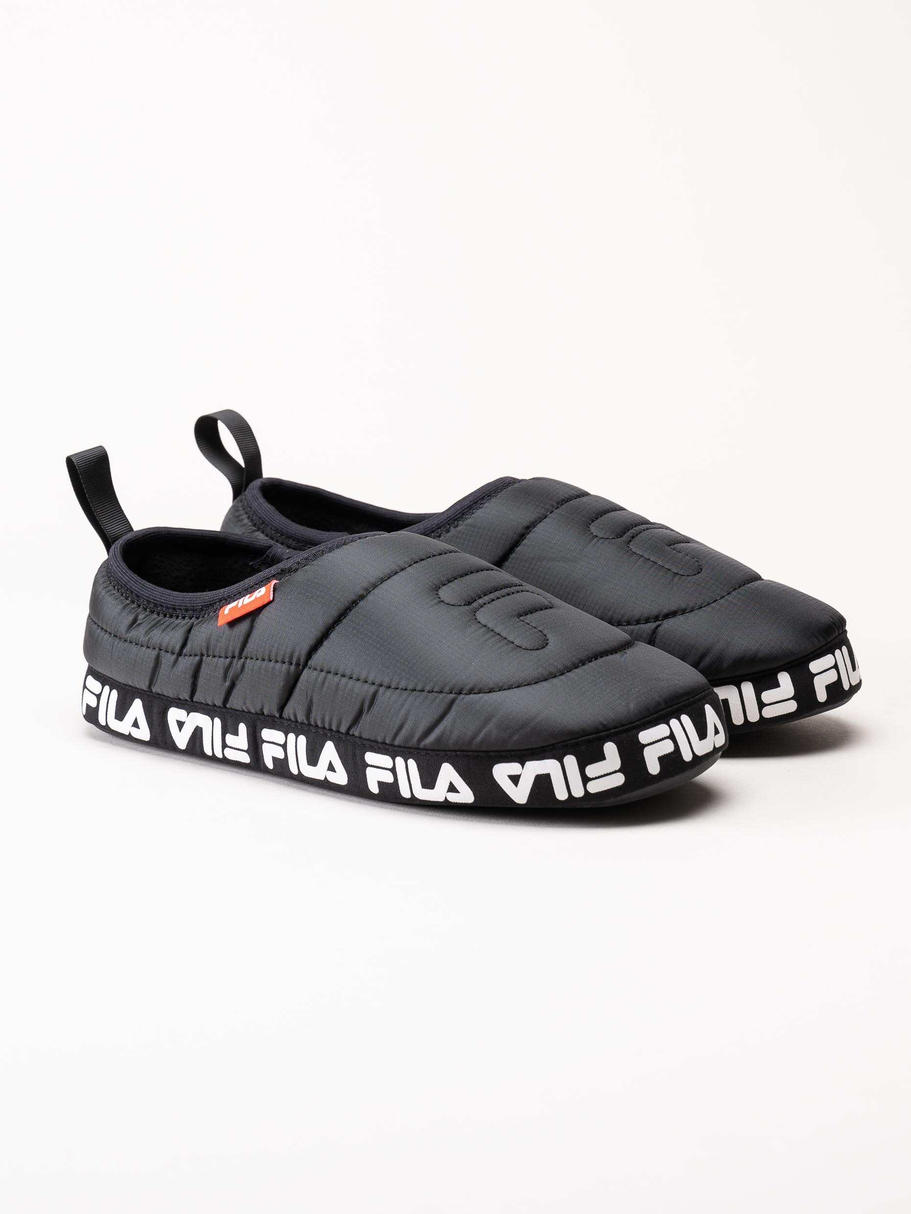 FILA - Comfider Wmn - Svarta slip on tofflor i textil