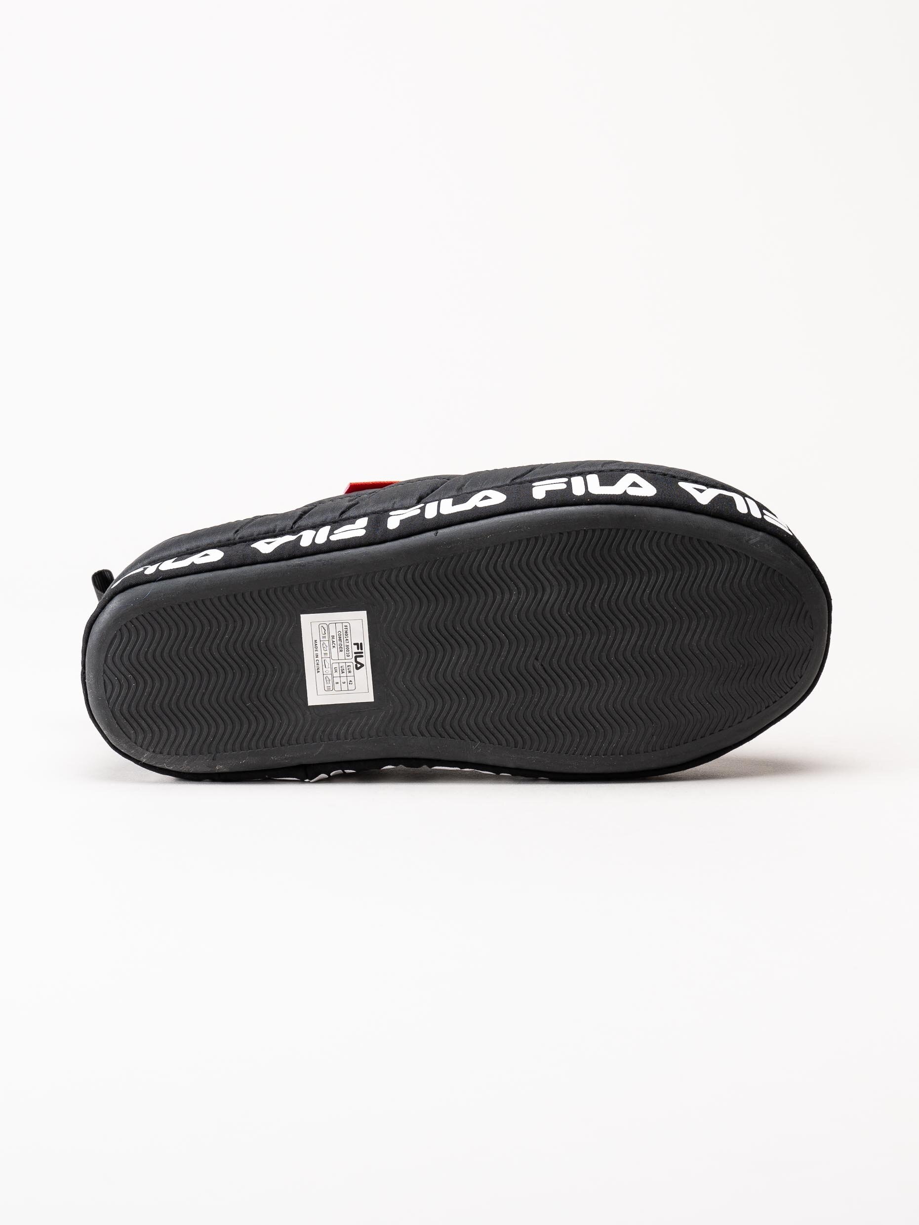 FILA - Comfider Wmn - Svarta slip on tofflor i textil