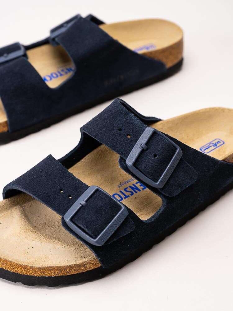 Birkenstock - Arizona Narrow SFB - Mörkblå slip in sandaler med smal läst