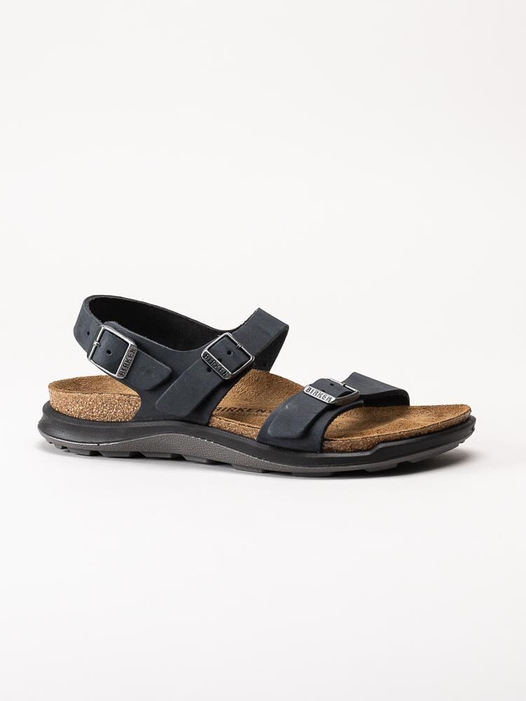 Birkenstock - Sonora CT Narrow - Svarta sportiga sandaler i oljat skinn