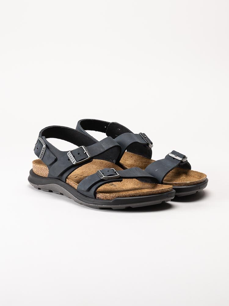 Birkenstock - Sonora CT Narrow - Svarta sportiga sandaler i oljat skinn