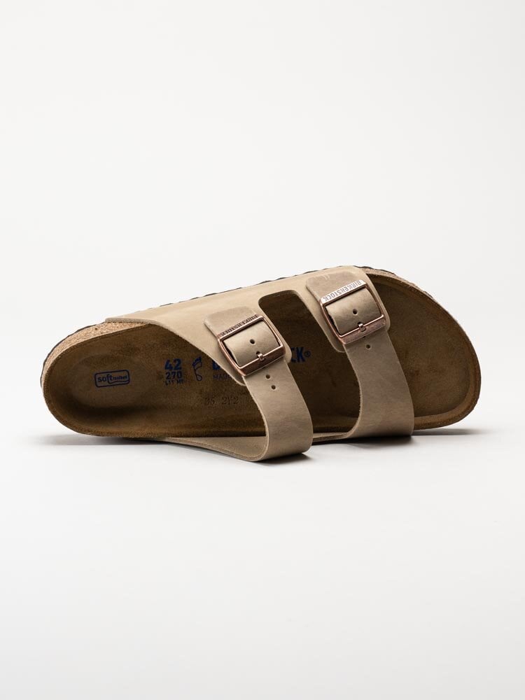 Birkenstock - Arizona Regular SFB - Beige slip in sandaler