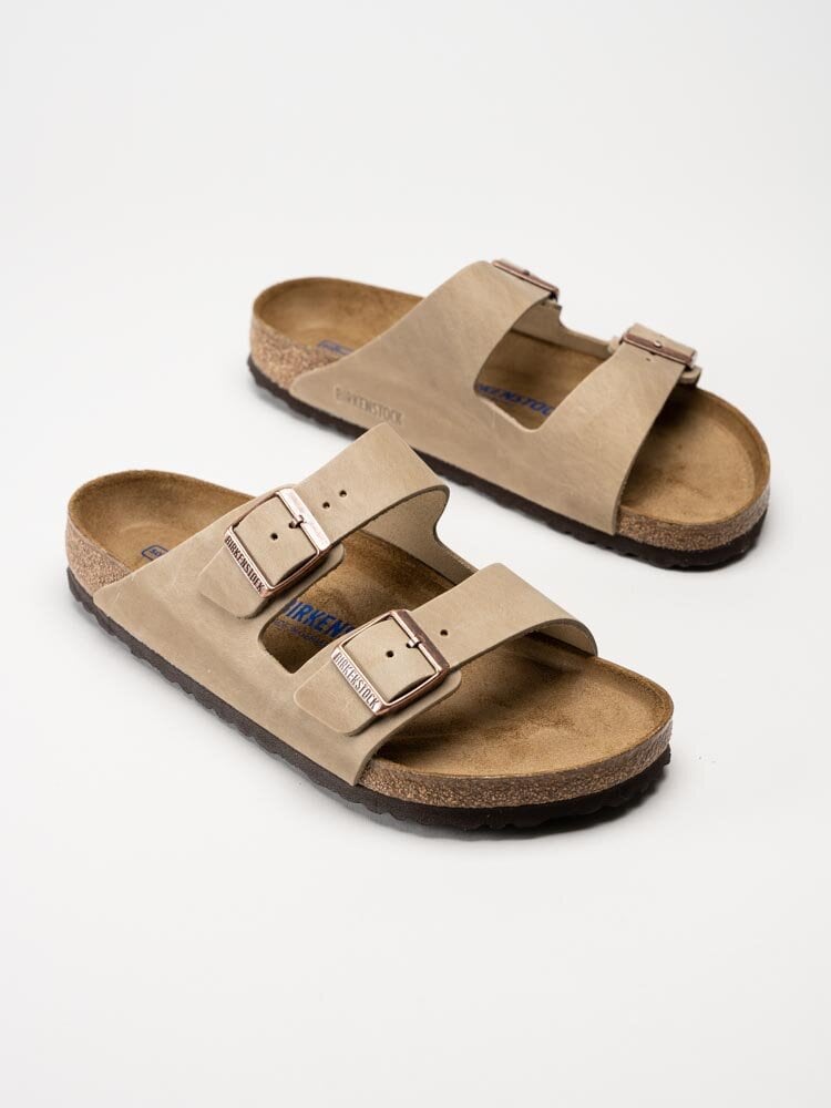 Birkenstock - Arizona Regular SFB - Beige slip in sandaler