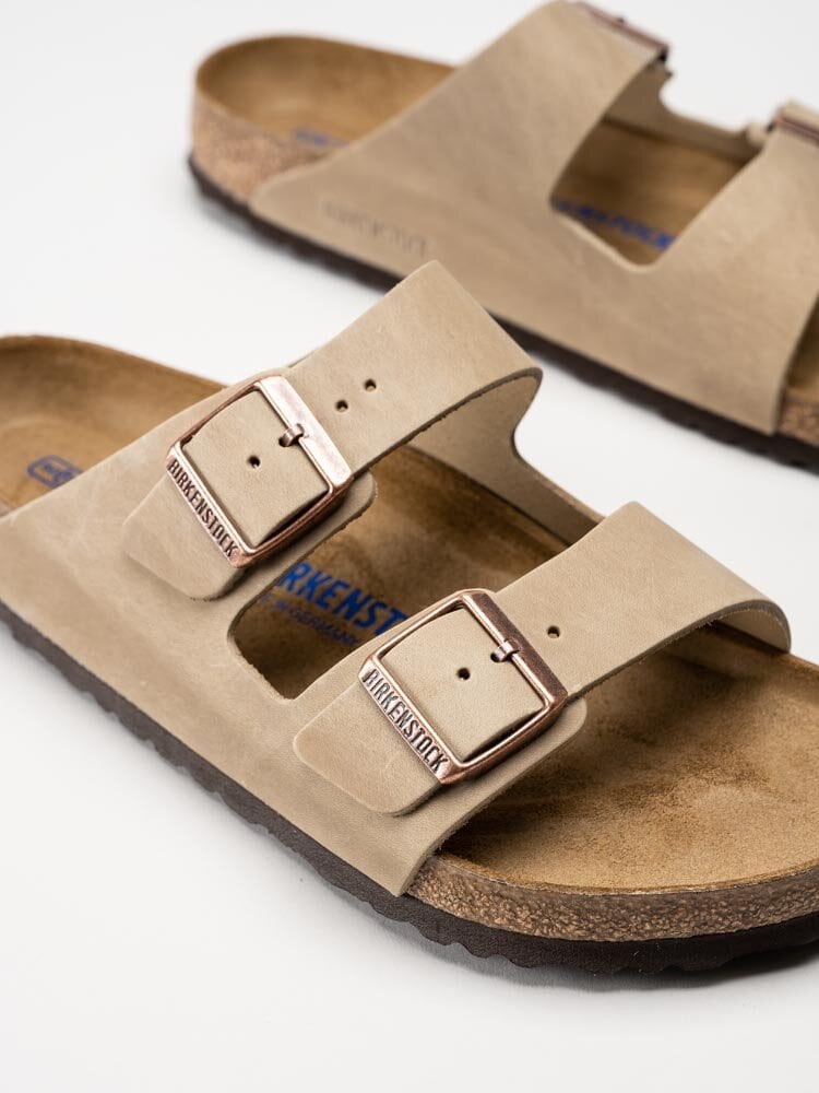 Birkenstock - Arizona Regular SFB - Beige slip in sandaler