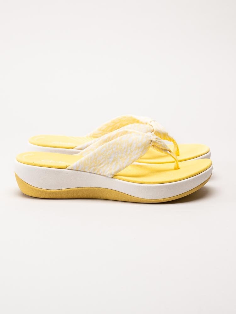 Clarks - Arla Glison 2 - Gula flip flops i textil