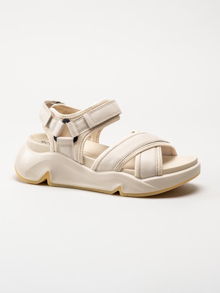 Ecco - Chunky Sandal - Ljusbeige chunky sandaler i skinn