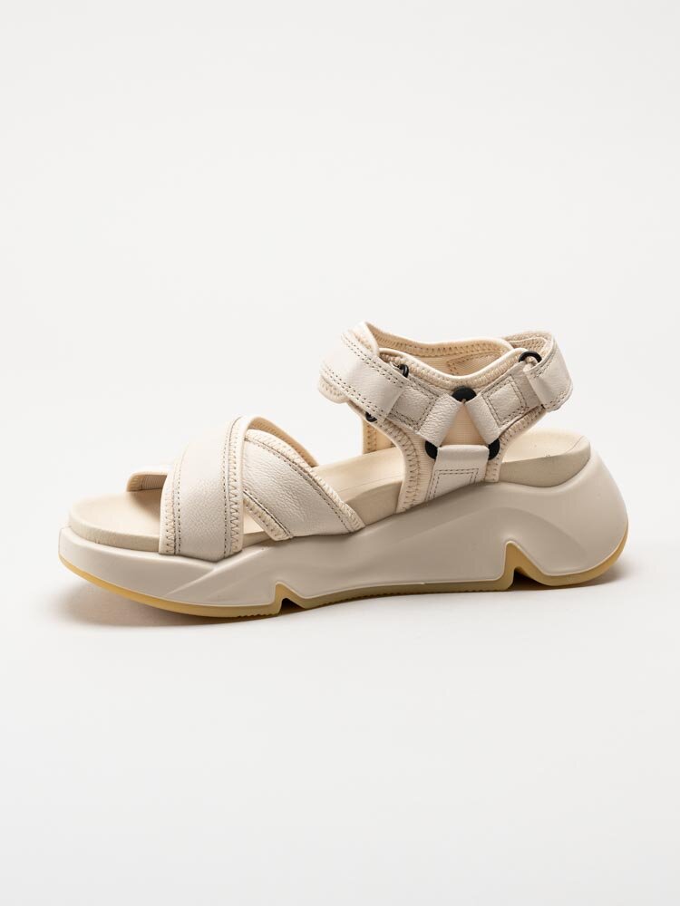 Ecco - Chunky Sandal - Ljusbeige chunky sandaler i skinn