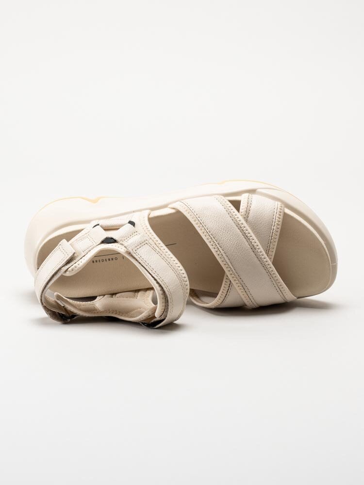 Ecco - Chunky Sandal - Ljusbeige chunky sandaler i skinn
