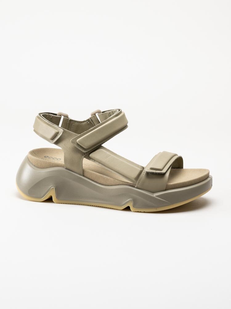 Ecco - Chunky Sandal - Gröna chunky sandaler i skinn