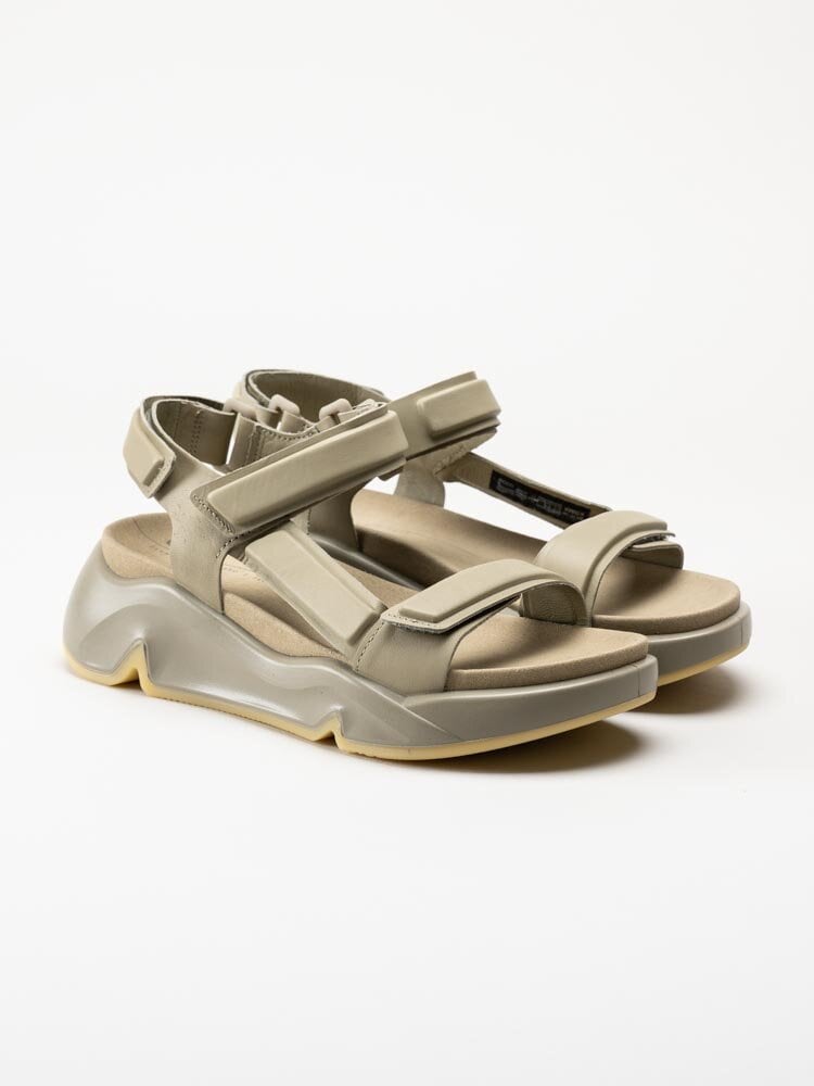 Ecco - Chunky Sandal - Gröna chunky sandaler i skinn