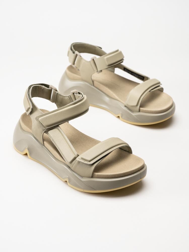 Ecco - Chunky Sandal - Gröna chunky sandaler i skinn