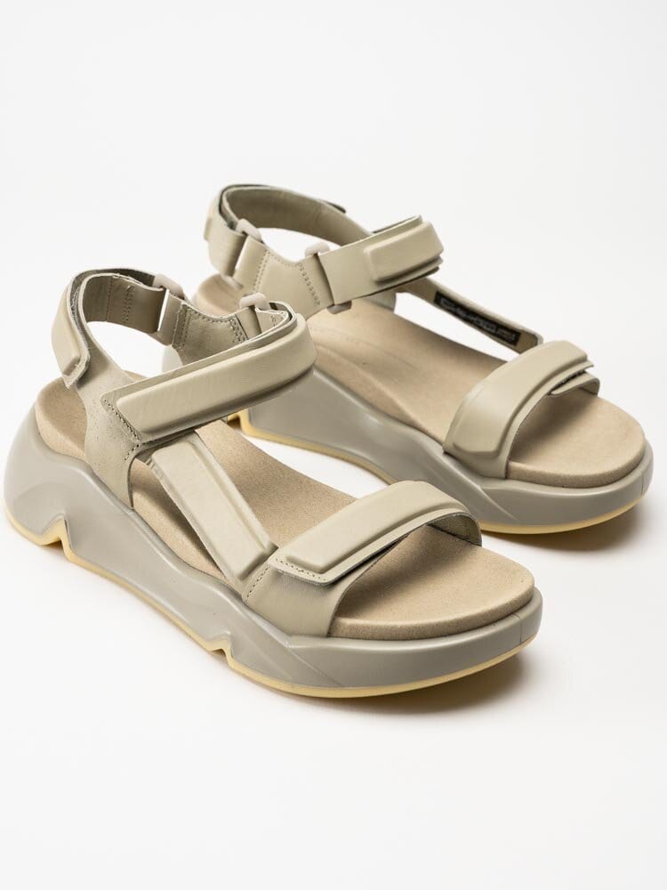 Ecco - Chunky Sandal - Gröna chunky sandaler i skinn