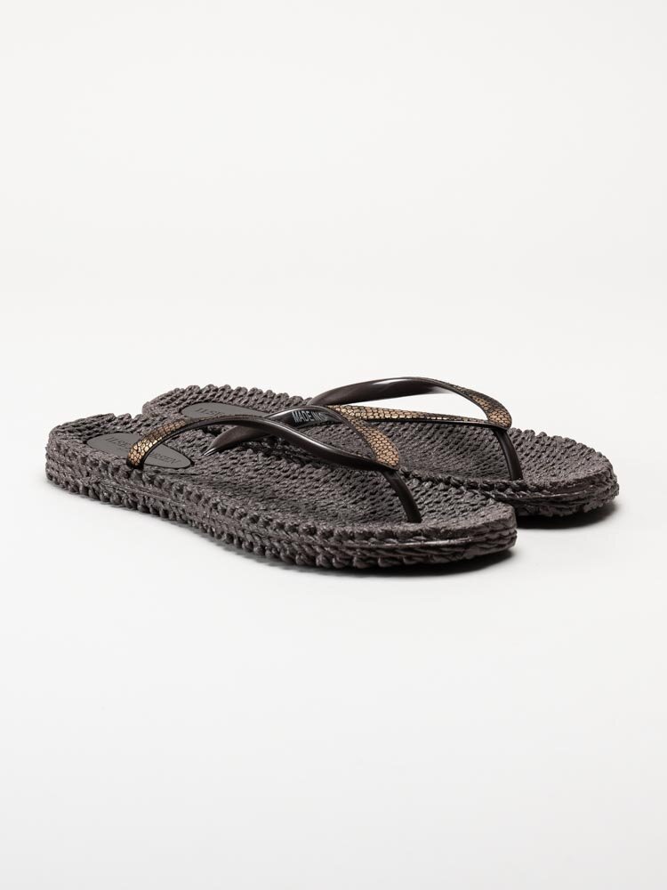 Ilse Jacobsen - Cheerful01M - Bruna flip flop med glitter