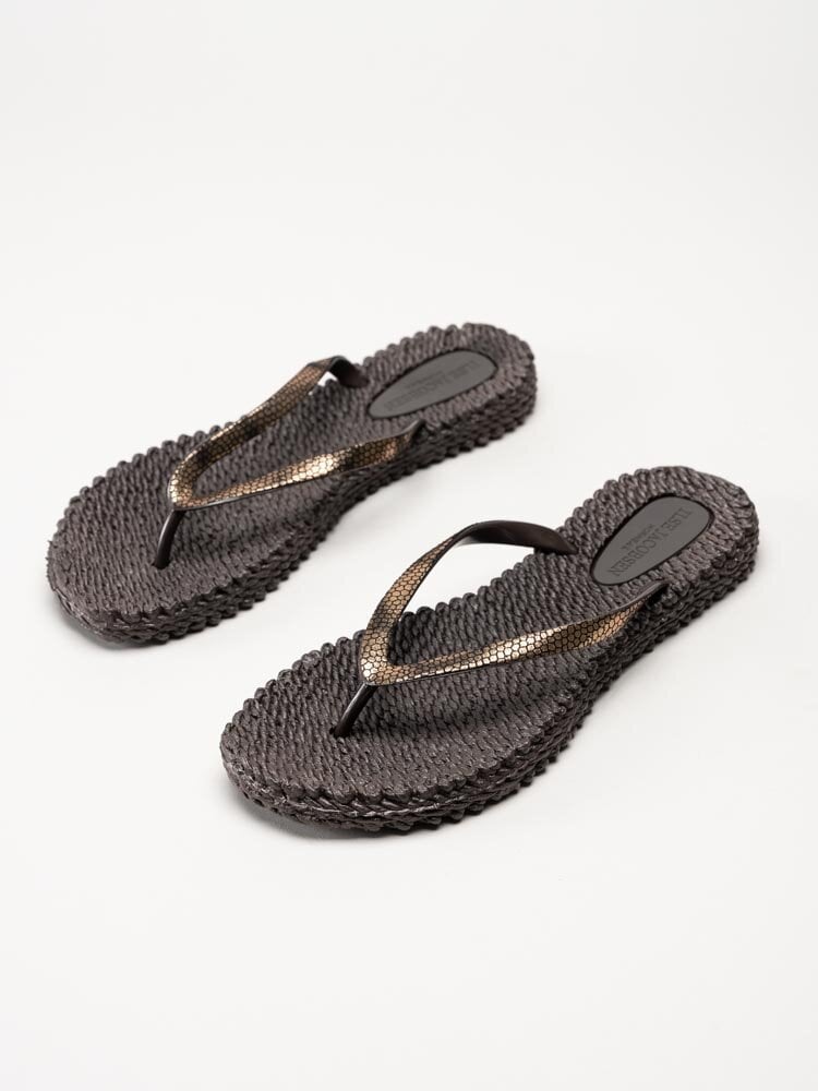 Ilse Jacobsen - Cheerful01M - Bruna flip flop med glitter