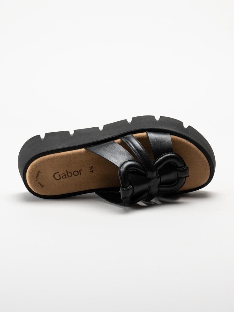 Gabor - Svarta slip in sandaler med platåsula