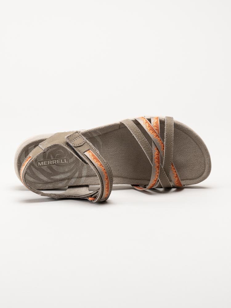 Merrell - Terran 3 Cush Cross - Beige remsandaler i nubuck