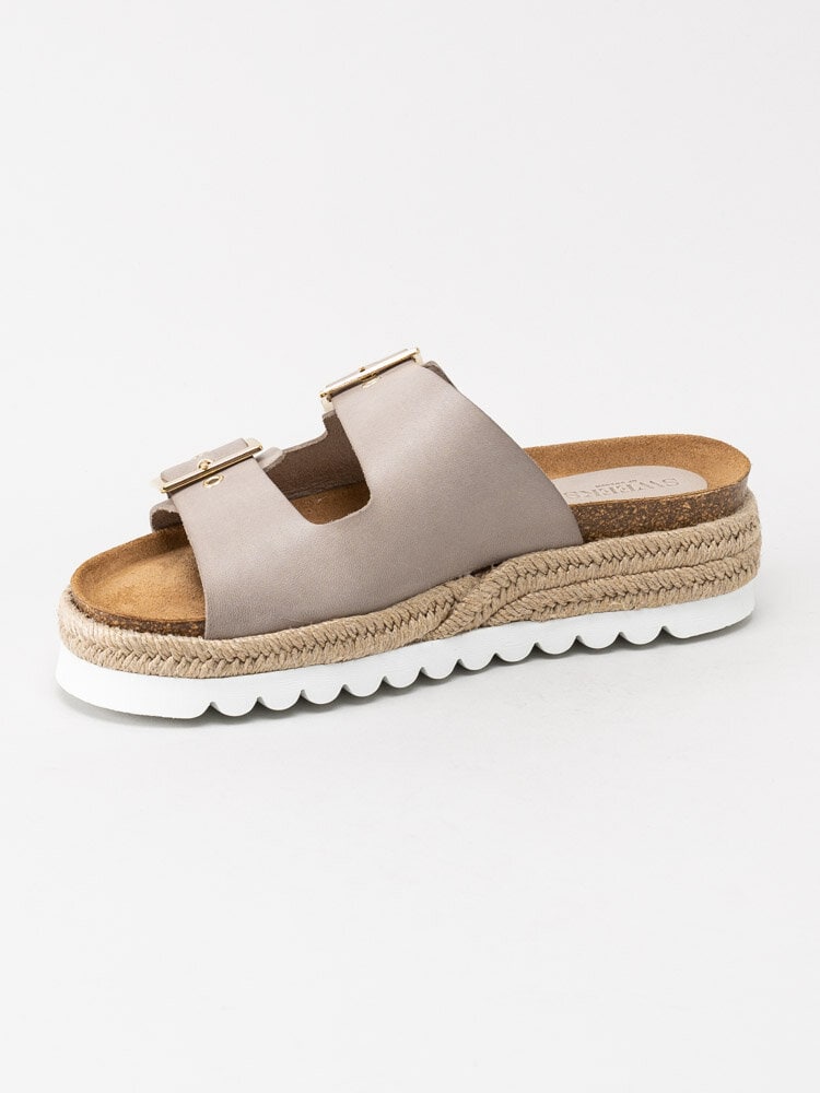 Sweeks - Sonja - Beige slip in sandaler med repklädd sula