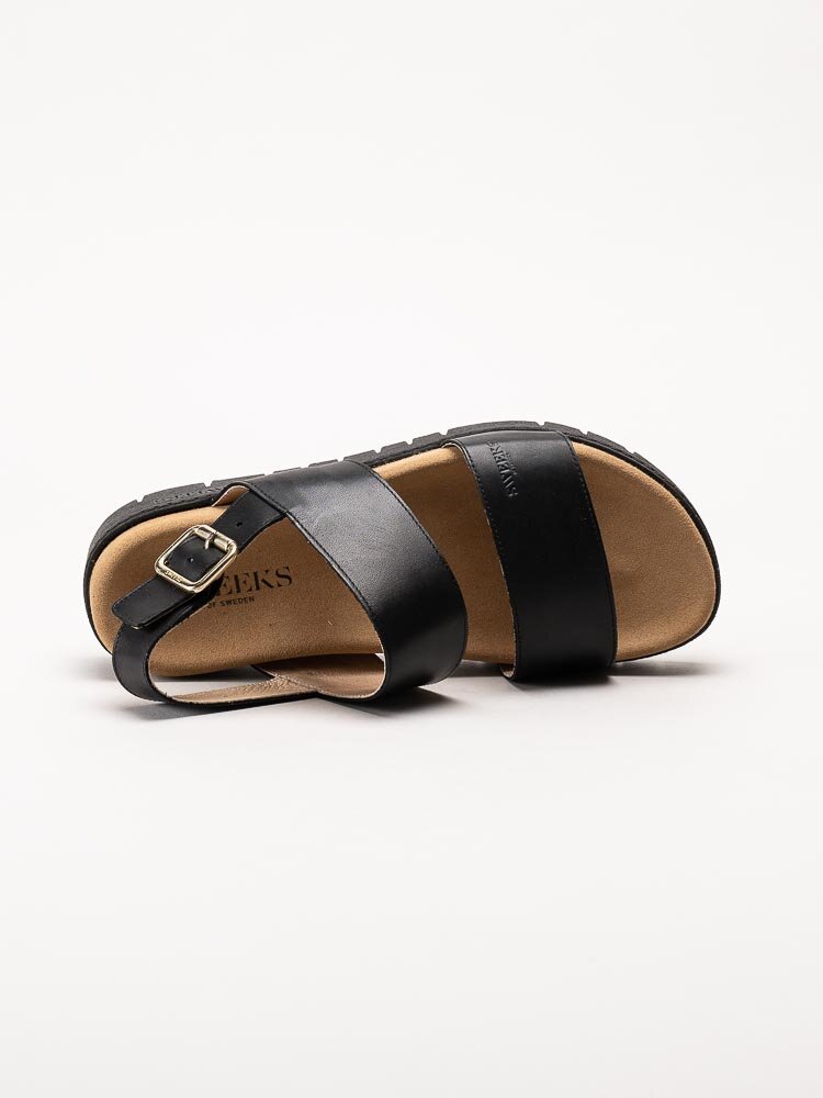 Sweeks - Gabriela - Svarta sandaler i skinn