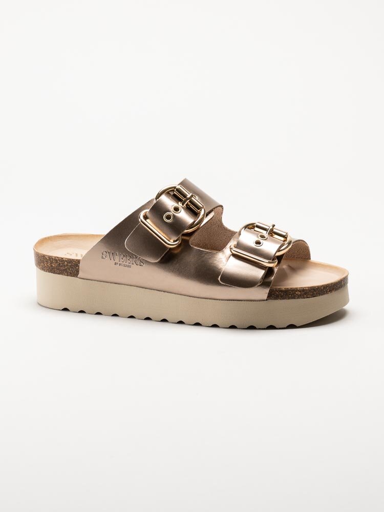 Sweeks - Greta - Guldmetallic slip in sandaler