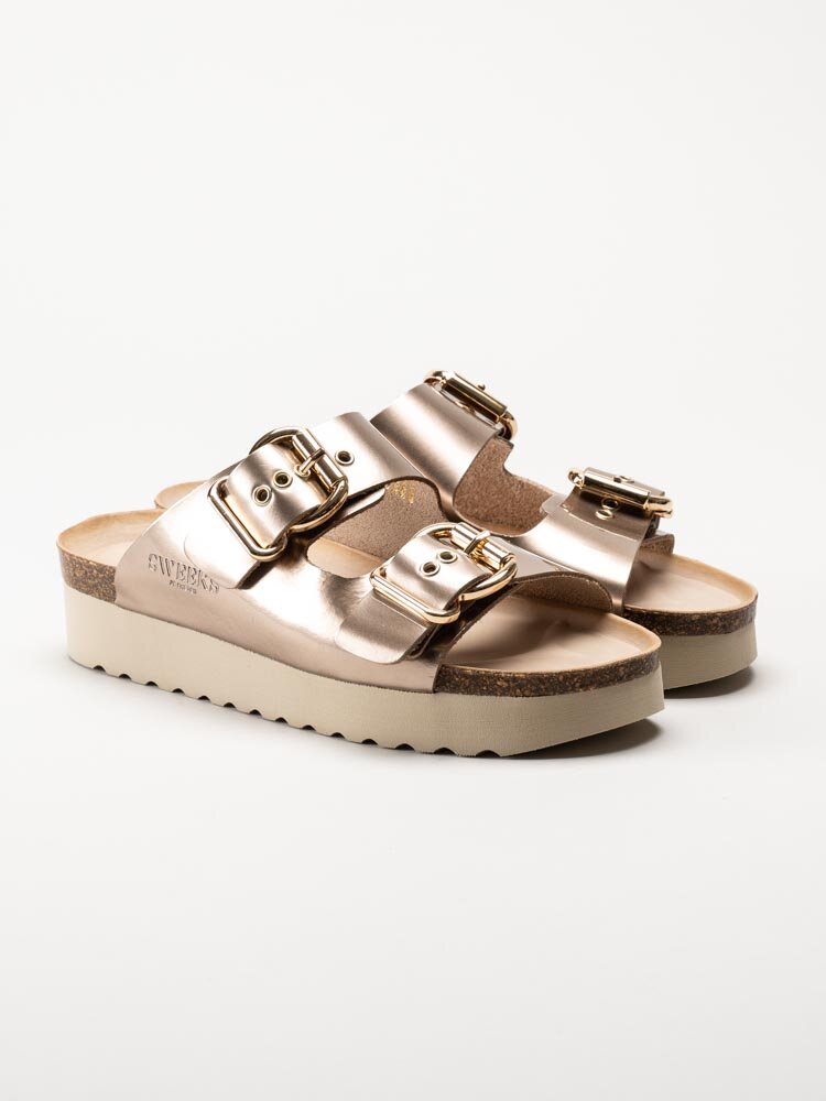 Sweeks - Greta - Guldmetallic slip in sandaler