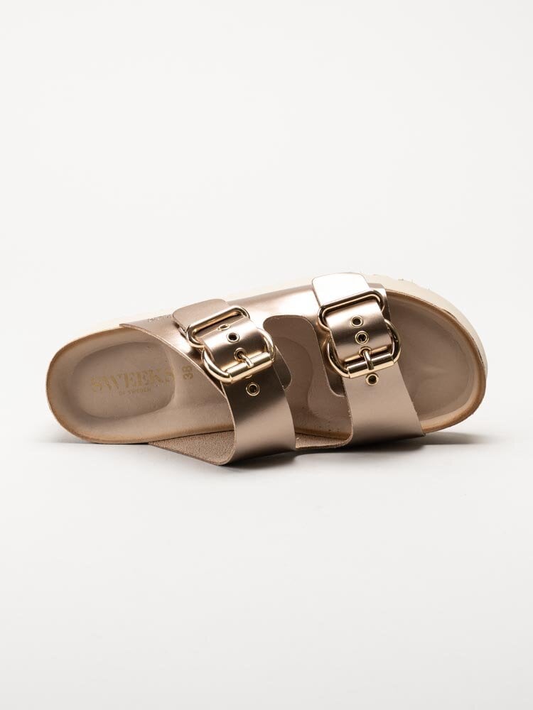 Sweeks - Greta - Guldmetallic slip in sandaler